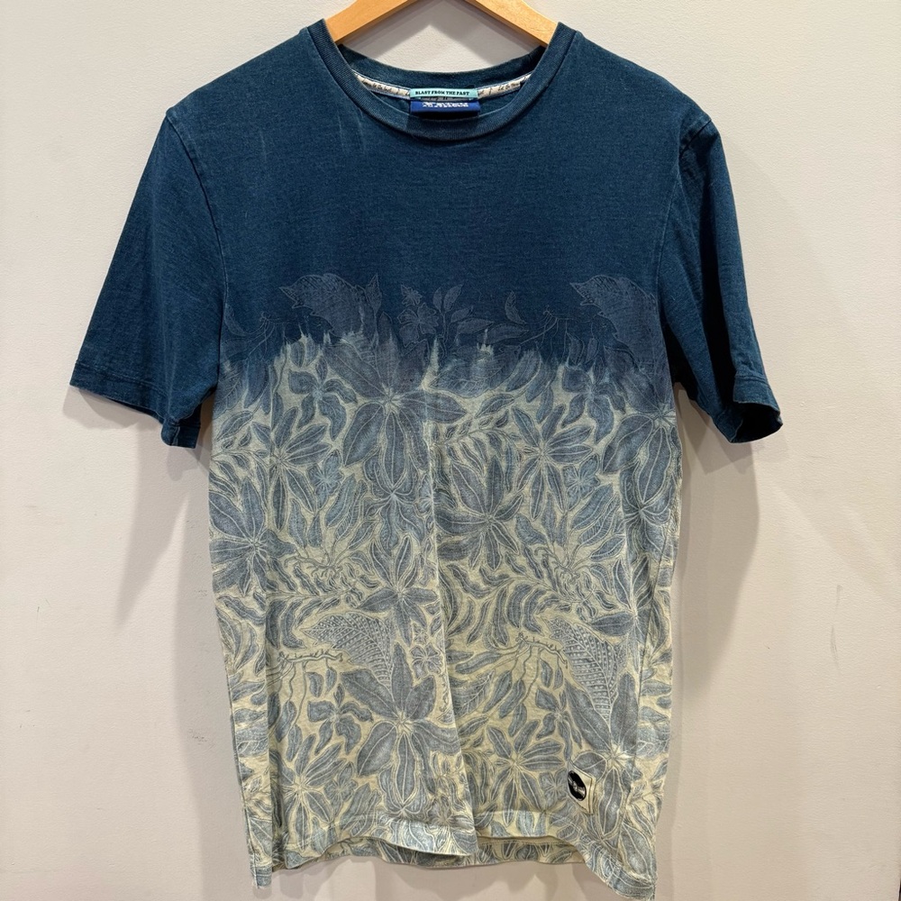 Scotch and Soda Floral Beach Print Blue Tee - Small